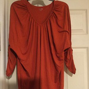 Loose Fitting Orange Vented Back Top/Poolside Coverup - L